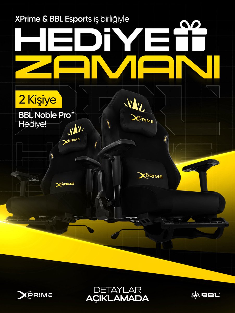 Taraftarlarımıza 2 adet xPrime BBL Noble Pro Oyuncu Koltuğu'nu hediye ediyoruz. Detaylar Instagram hesabımızda. #işbirliği