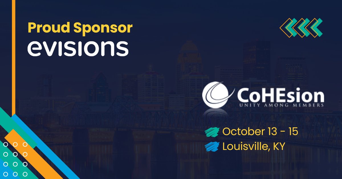 Evisions is a proud sponsor of the 2025 CoHEsion Summit, happening this week in Louisville, KY. Will you be in attendance? Find Evisions and say hello!