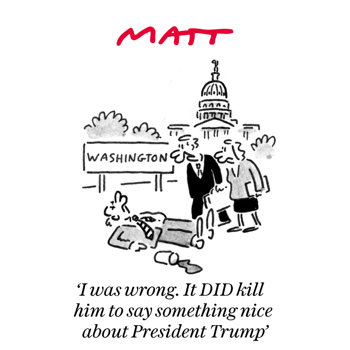 My latest cartoon for tomorrow's <a href="/Telegraph/">The Telegraph</a>

Buy a print of my cartoons at telegraph.co.uk/mattprints

Original artwork from chrisbeetles.com