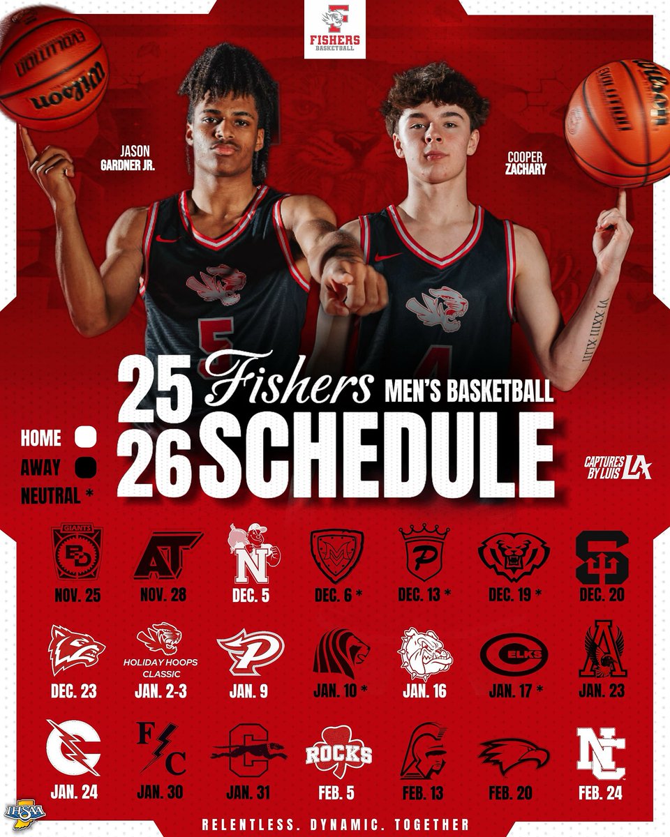 FishersHoops's tweet image. Fishers 25-26 schedule release🐅🏀

24’ 4A State Champs &amp;amp; 25’ State Runner-Up 🐅’s are back with 1 of the toughest schedules in Indiana.

Multiple in &amp;amp; out of state showcase events. 7 home, 8 road, 5 Neutral (4 showcase events - 2 in Indiana, 2 out of state), Holiday Tourney.