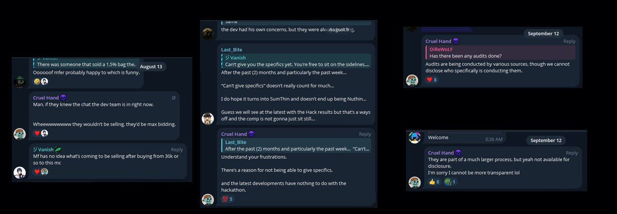 AntInfluence's tweet image. Here's some more from @DeployerOne - cruelhand

Various snags from the $VOIDIFY Telegram where he's an admin.

He's answering questions that only the team members knew at the time.

He was apparently in a dev chat and bragging about what was going on as well.

I advise $TORN to…