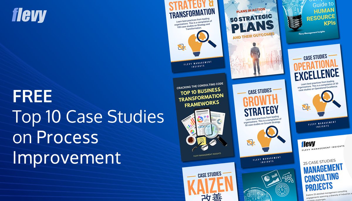 flevydocs's tweet image. 📖 10 FREE CASE STUDIES on PROCESS IMPROVEMENT + recommended best practices (at the end)
1️⃣ Business Process Improvement for Asian Electronics Manufacturer - flevy.com/topic/business…
2️⃣ Process Optimization in Aerospace Supply Chain - flevy.com/topic/process-…
3️⃣ Business Process…
