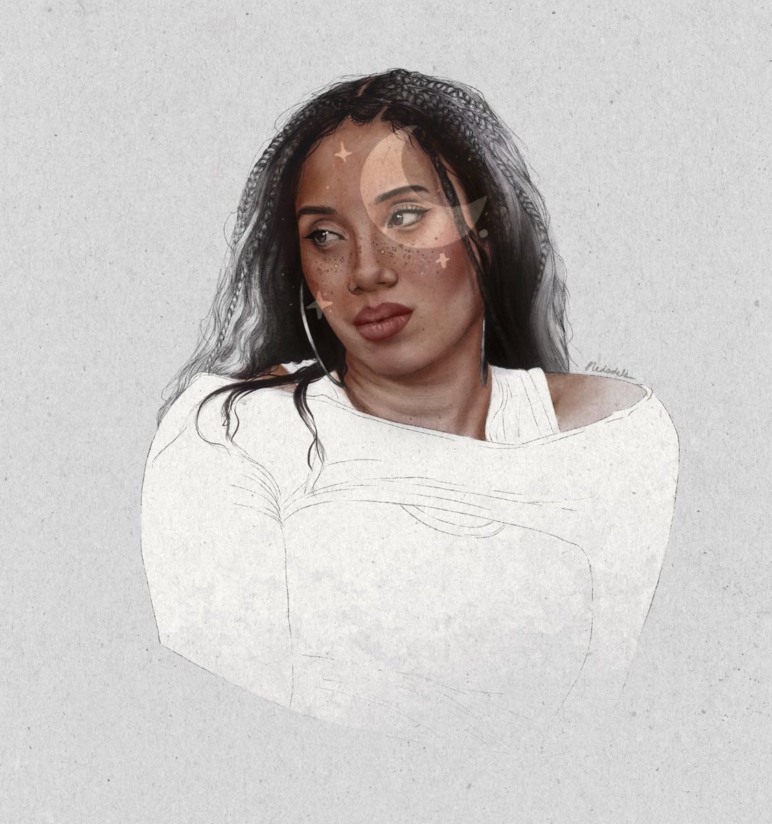 Hoy hay galOT 🎤✨💕 tenía muchísimas ganas de dibujar a Téyou 🥰 ojalá salga hoy fav 🫶🏼💘 mientras…. A disfrutar 🙌🏼 #ot2025 #OTDirecto13O