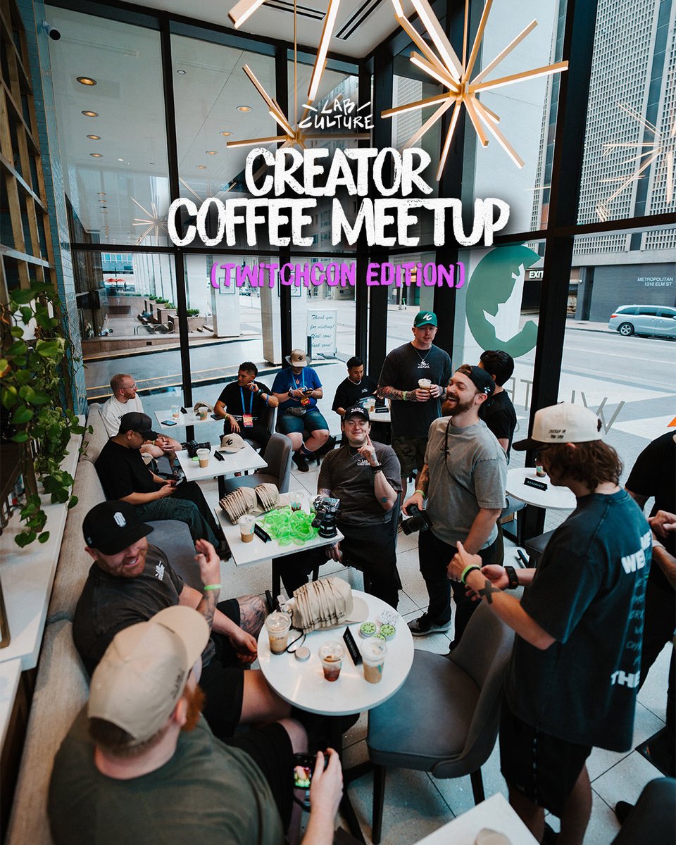 JHawkShoots's tweet image. TWITCHCON CREATORS - Pull up! 🚨
Lab Culture Creator Coffee Meetup 🔥
THIS Friday - I’ll be there with the crew
First 50 coffees are on us + giving away some LC merch 👀🧪