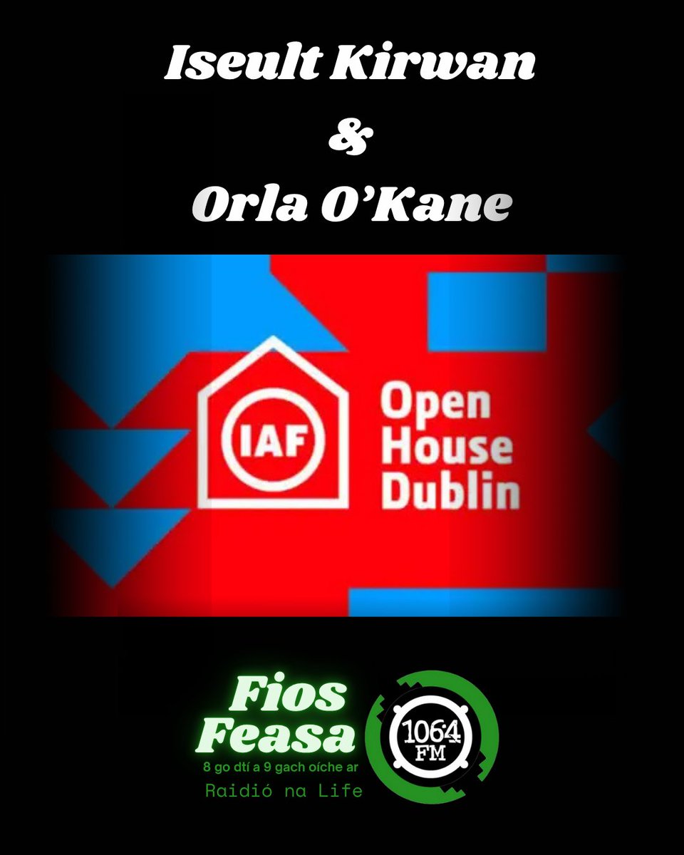 Anocht ar #FiosFeasa !! Orla O'Kane &amp; Iseult Kirwan ag caint faoi Open House 2025! Caoimhe Ní Shúileabháín ag caint faoi <a href="/ionadgaeilge/">Ionad na Fuiseoige</a>  agus an spéirbhean ildánach Ciara Ní E ag caint faoi WTFocail! <a href="/MiseCiara/">Ciara Ní É 🏳️‍🌈 'knee YAY'</a>  <a href="/openhousedublin/">openhousedublin</a>  <a href="/RustyDonn/">Rossa O Sioradain</a>