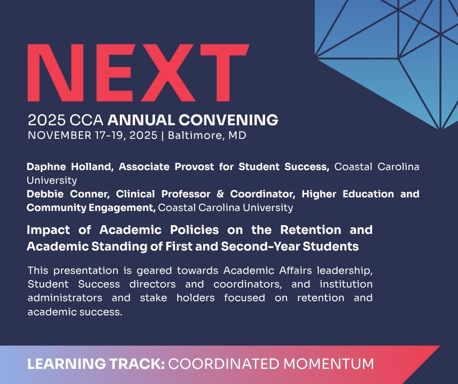 Complete College America is excited to welcome <a href="/ccuchronicles/">Chanticleer Chronicles</a>' Daphne Holland and Debbie Conner to NEXT: The 2025 CCA Annual Convening in Baltimore, MD, November 17-19.

Register today: web.cvent.com/event/5f4aa210…