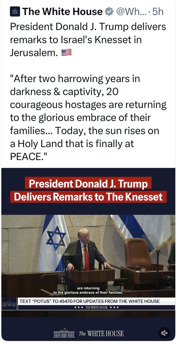 THIS IS A HISTORIC DAY!!! Peace in the Middle East led by President Donald J. Trump. The papers were signed, all hostages are being released, and there is a legal cease fire. Pres. Trump deserves the Nobel Peace Prize-and we as a nation should be proud of this moment. He is