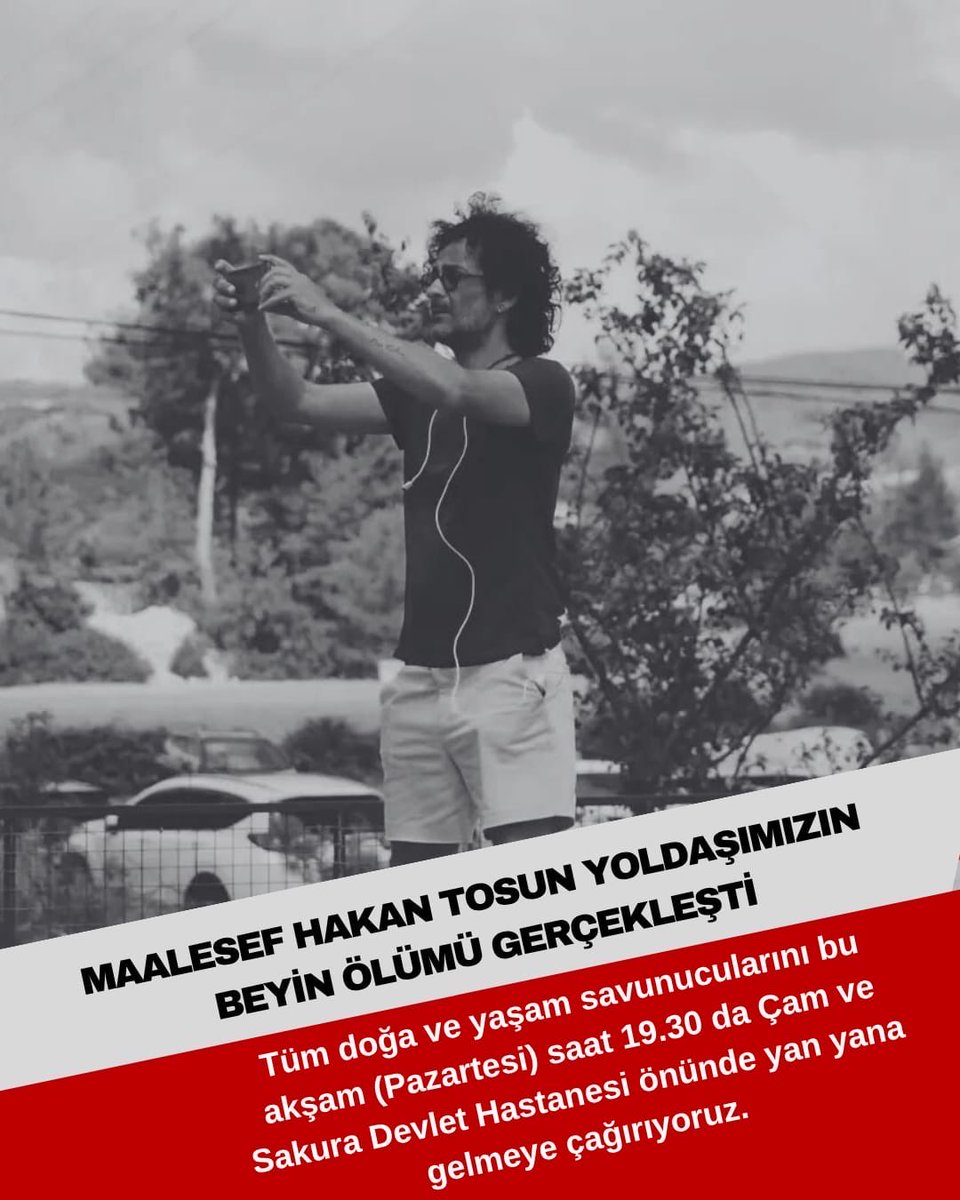 Sevgili dostumuz #HakanTosun’un beyin ölümü haberi içimizi yaktı.

Yıllardır doğa, kent ve yaşam hakkı mücadelesindeki belgeselleriyle kuşların, ağaçların, toprağın sesi oldu.

Bu sorunun cevabının takipçisi olacağız.
#HakanTosunaNeOldu

Belgeselleri👇
youtube.com/@hakantosun462…