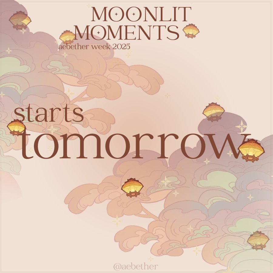 aebether's tweet image. It&apos;s almost here! #aebetherweek25 starts tomorrow, 10/14! 🥮🌕✨
