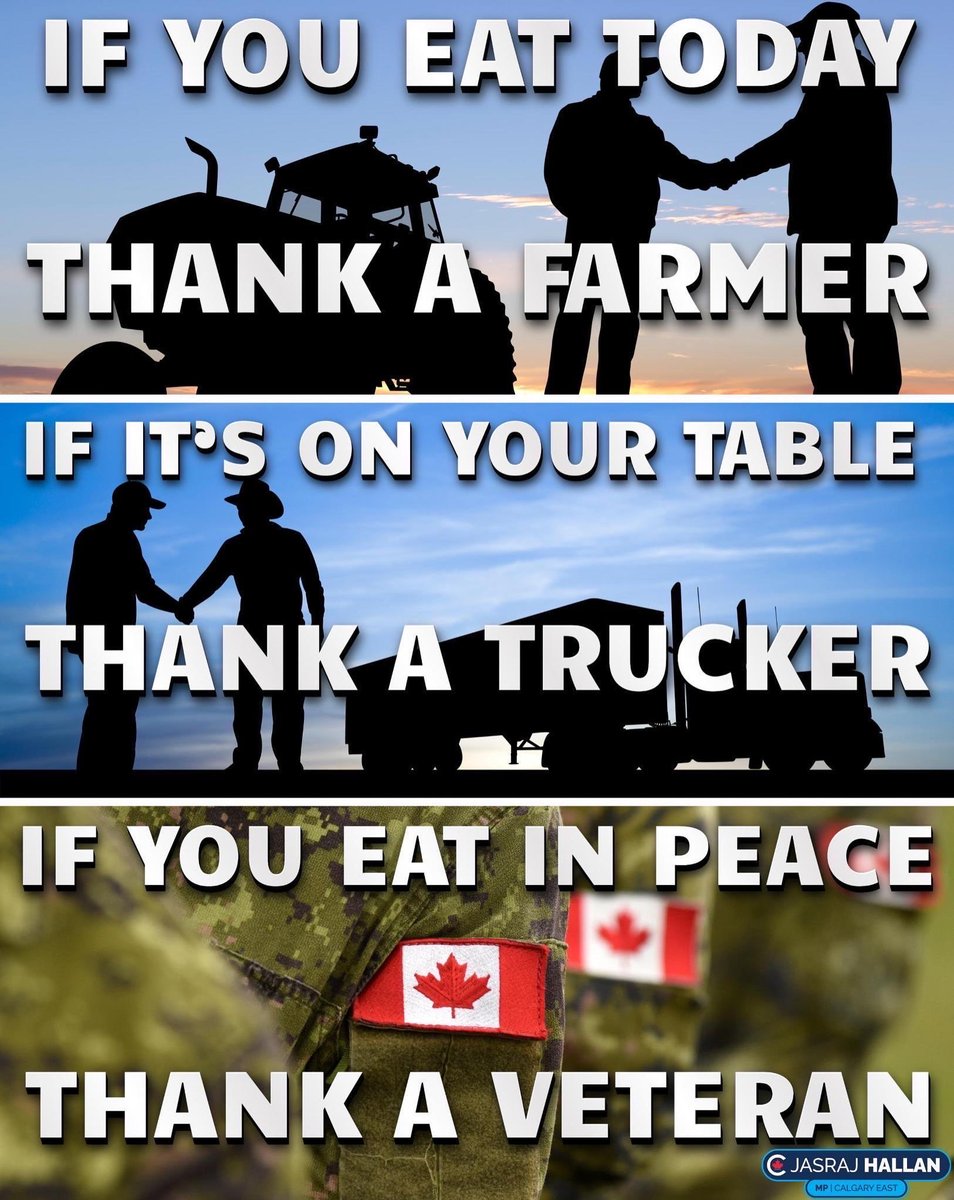 Happy #Thanksgiving!

Grateful for <a href="/Canada/">Canada</a>’s farmers, workers, and troops who keep our country strong and our tables full.