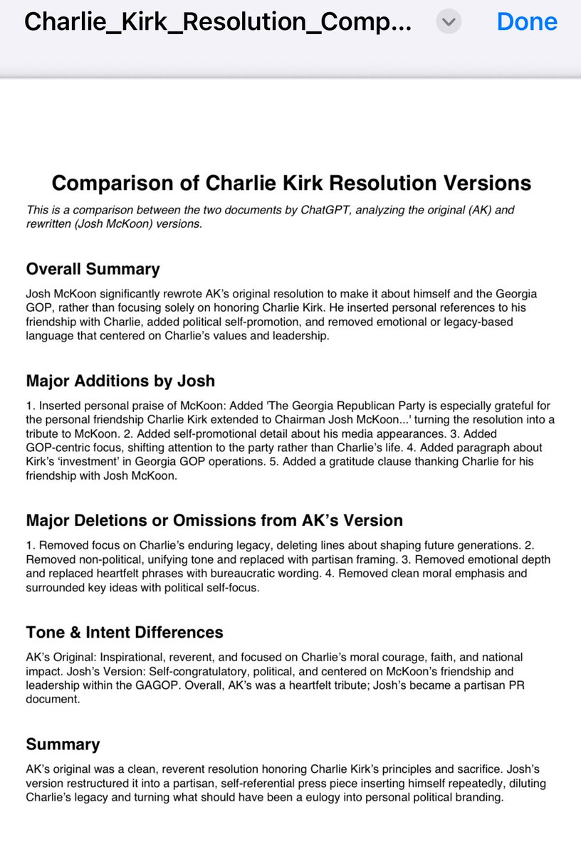 KylieJaneKremer's tweet image. GAGOP Chairman Josh McKoon is politicizing and twisting Charlie Kirk’s assassination to make it about himself.
I was planning to post last night with a full breakdown of all the schemes GAGOP Chairman Josh McKoon @joshmckoon is pulling ahead of today’s State Committee meeting…