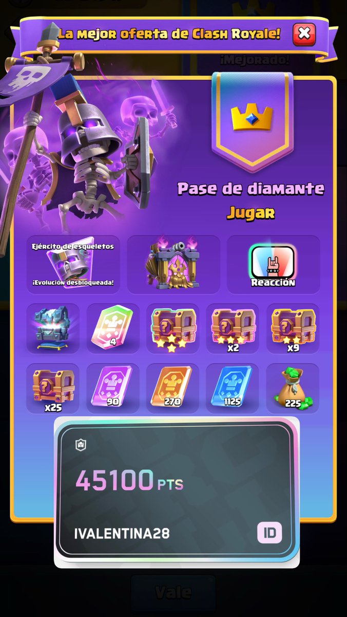 Hola Gente De Clash Royale, Aquí otros “6 Pass Royale” Patrocinado por <a href="/pa_cr05/">Pa_cr</a> 
Requisitos: 
-Follow Me and <a href="/pa_cr05/">Pa_cr</a> 🌸
-RT 🔁
-Like❤️
-Comment: “Roseblade”
Good Luck🤞 Winners in 6 days 🤍