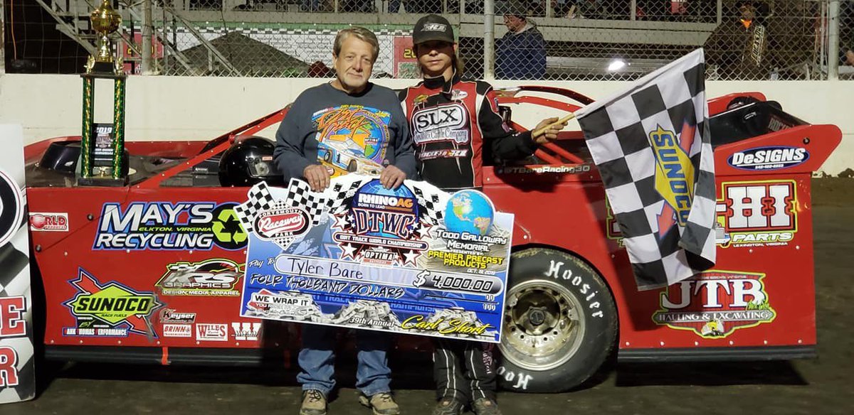 We will be at Eldora this weekend to run the Steel Block portion of the Dirt Track World Championship. This will be Tyler’s first laps around the famed racetrack. 

Tyler won this race when It was at Portsmouth back In 2019.

Tyler Bare T-Shirts will be for sale at the Hauler.