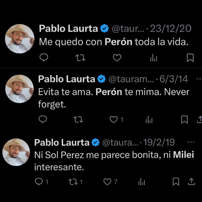 Domador___'s tweet photo. 🚨 BOMBAZO 🚨

El asesino Pablo Laurta es PERONISTA y odia a Milei

Quedaron en offside absolutamente TODOS los kirchneristas ☠️☠️☠️ https://t.co/9xR51vbP6t