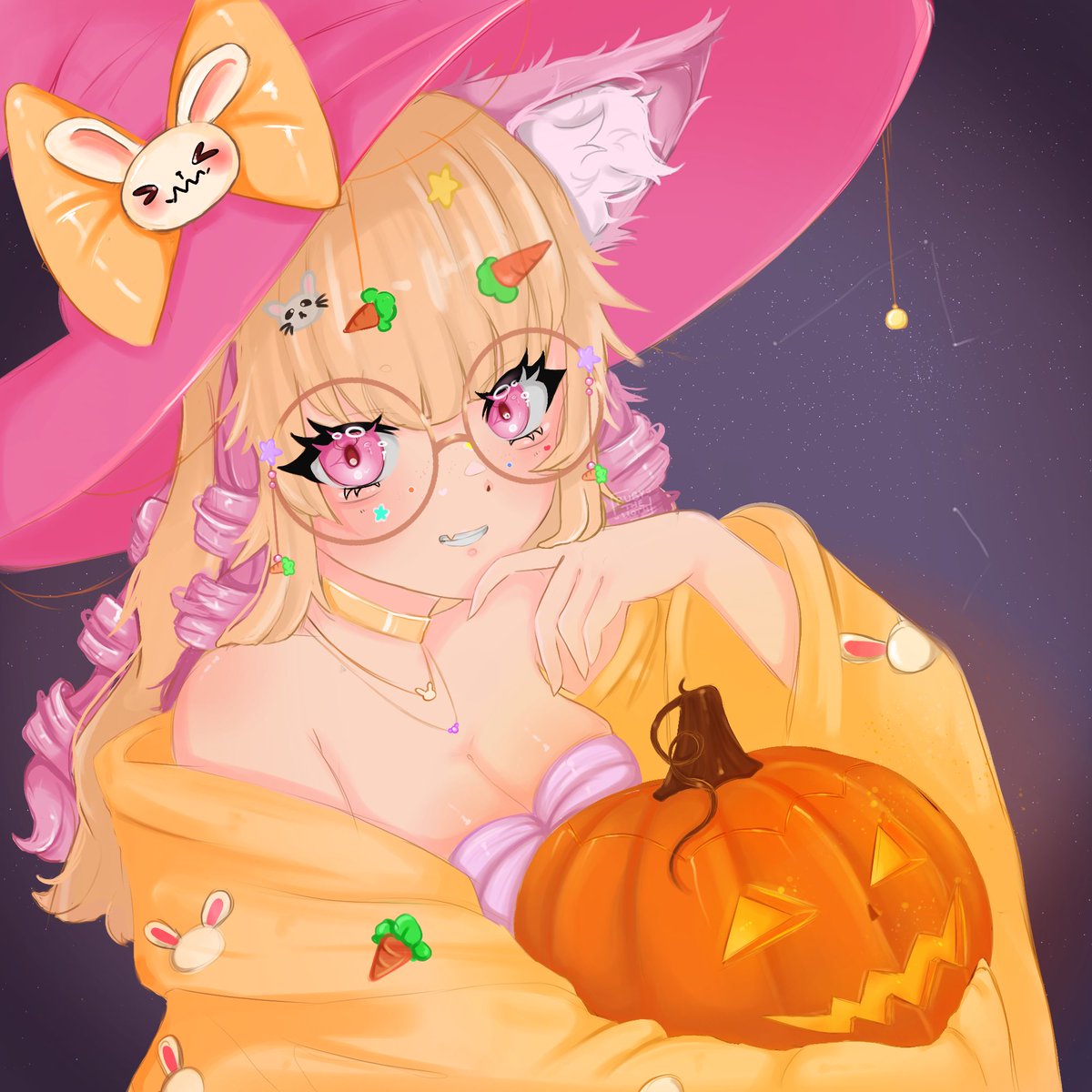 Übrigens!!! Witchy Momo ist da. :3 

Model Mama hat gezaubert! Danke für das wunderschöne Artwork <a href="/RubytheMoth/">RubytheMoth</a> &lt;3 

Ich liebe es so so so sehr.

HAPPY SPOOPY MONTH &lt;3  
#gervtuber #vtuber #momoart