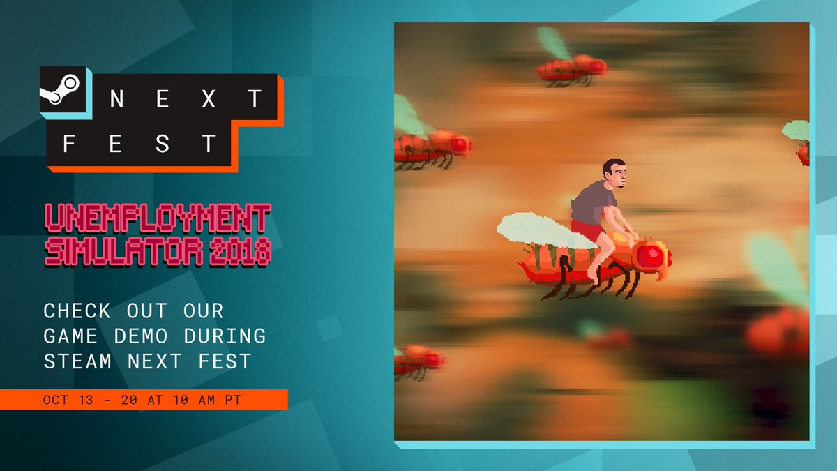 Hello friends, The Next Fest has just begun...
And Unemployment Simulator 2018 is part of it!

So if you haven’t yet played the demo, this is the perfect time to do so! So go check it out and spread the word!

#indiedev #solodev #indiegame #steam #steamnextfest