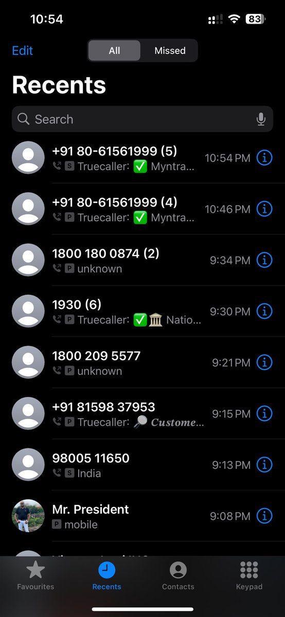 AmitSinghal2's tweet photo. True caller is verifying this number as Myntra number which indicates Truecaller is also part of cyber financial frauds now days along with Myntra https://t.co/AU1LBNYR0P