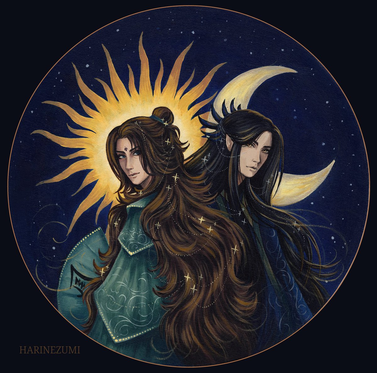 harinejumimi's tweet image. Sun and moon 
#beefleafweek2025 #beefleaf