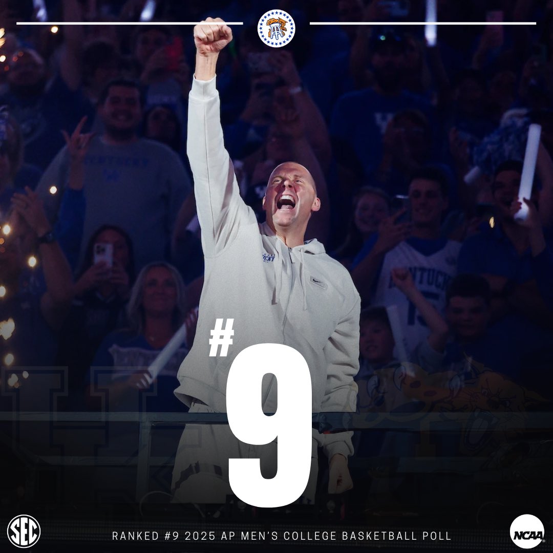 BarstoolUK's tweet image. The Cats come in at 9 in the first AP ranking of the year! Too high, too low, or just right? #BBN