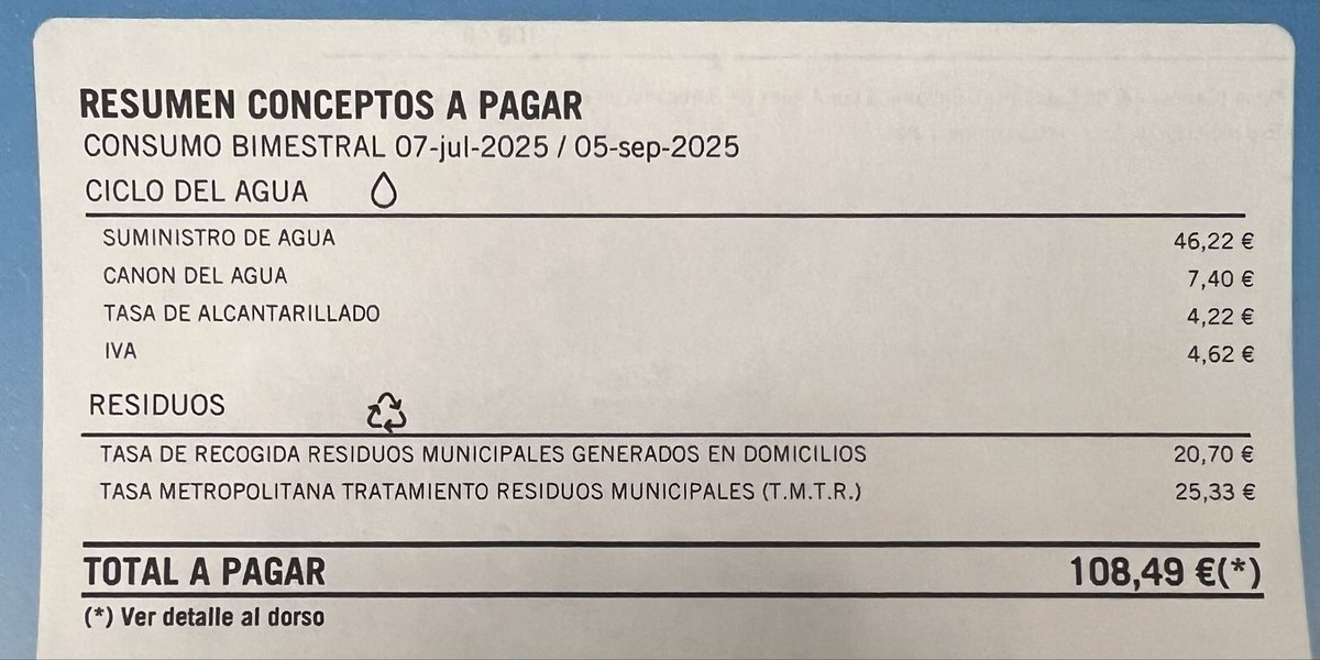 ¿Es normal que el 60% del rebut de l’aigua siguin taxes municipals?