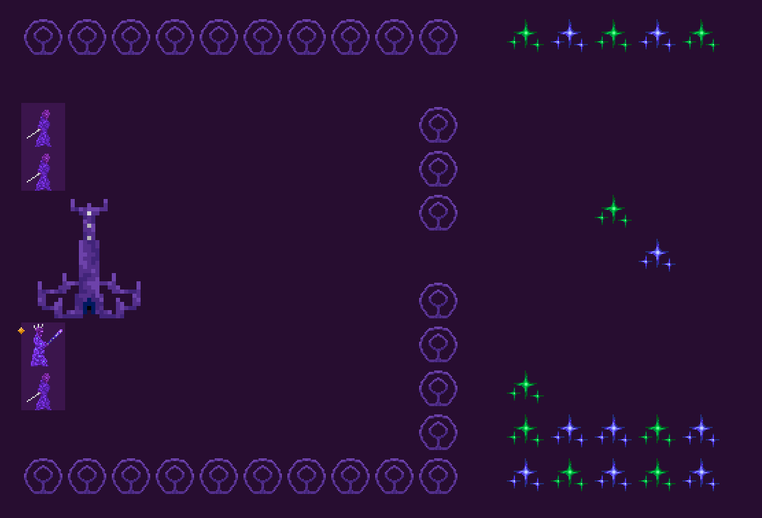 Ulfsire's tweet image. doing all the initial wall tiles, I think for a lot of them verisimilitude can be abandoned for something more glyph-like