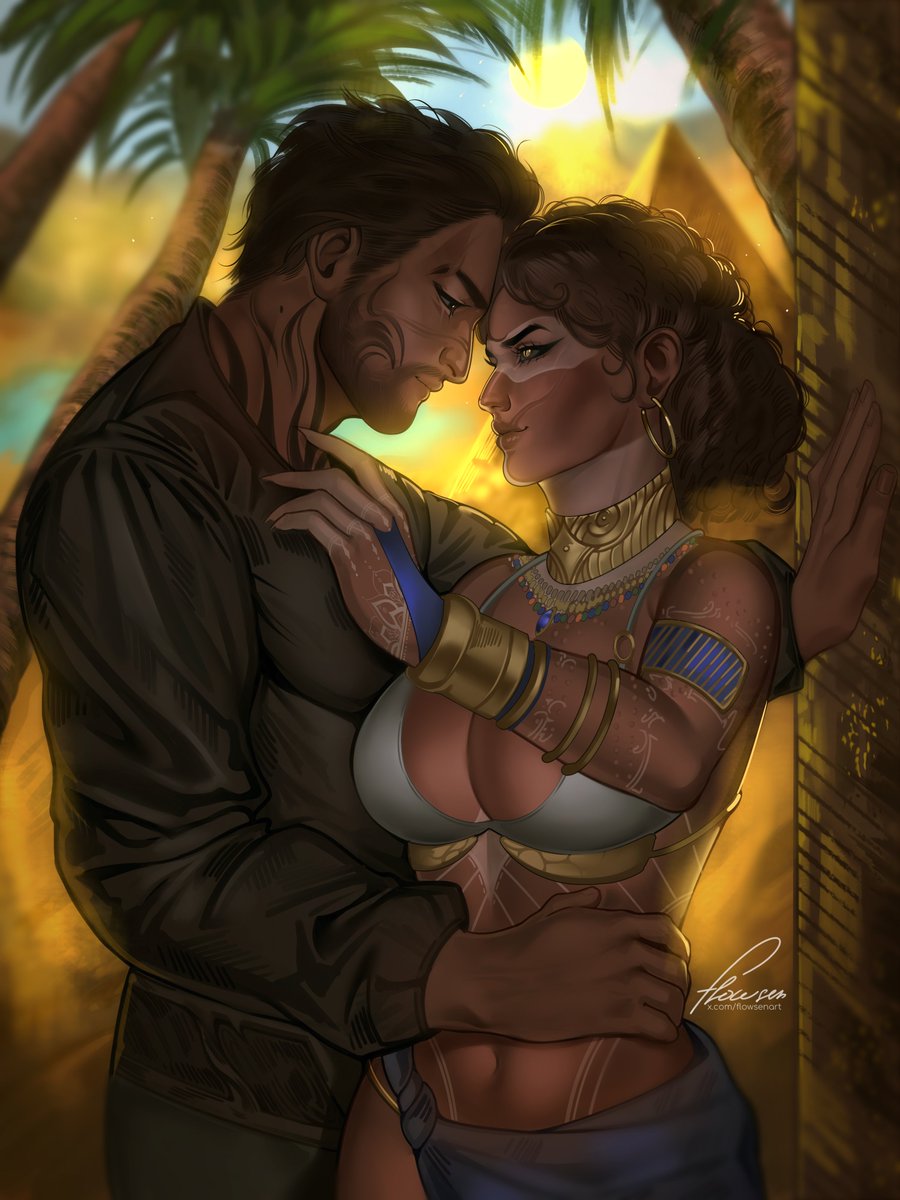 flowsenart's tweet photo. Half body couple commission 
for Ivaeniel https://t.co/DsNhpxolpu