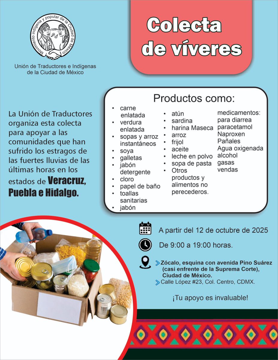 Apelamos a su solidaridad!!!! #PueblosIndígenas #CDMX