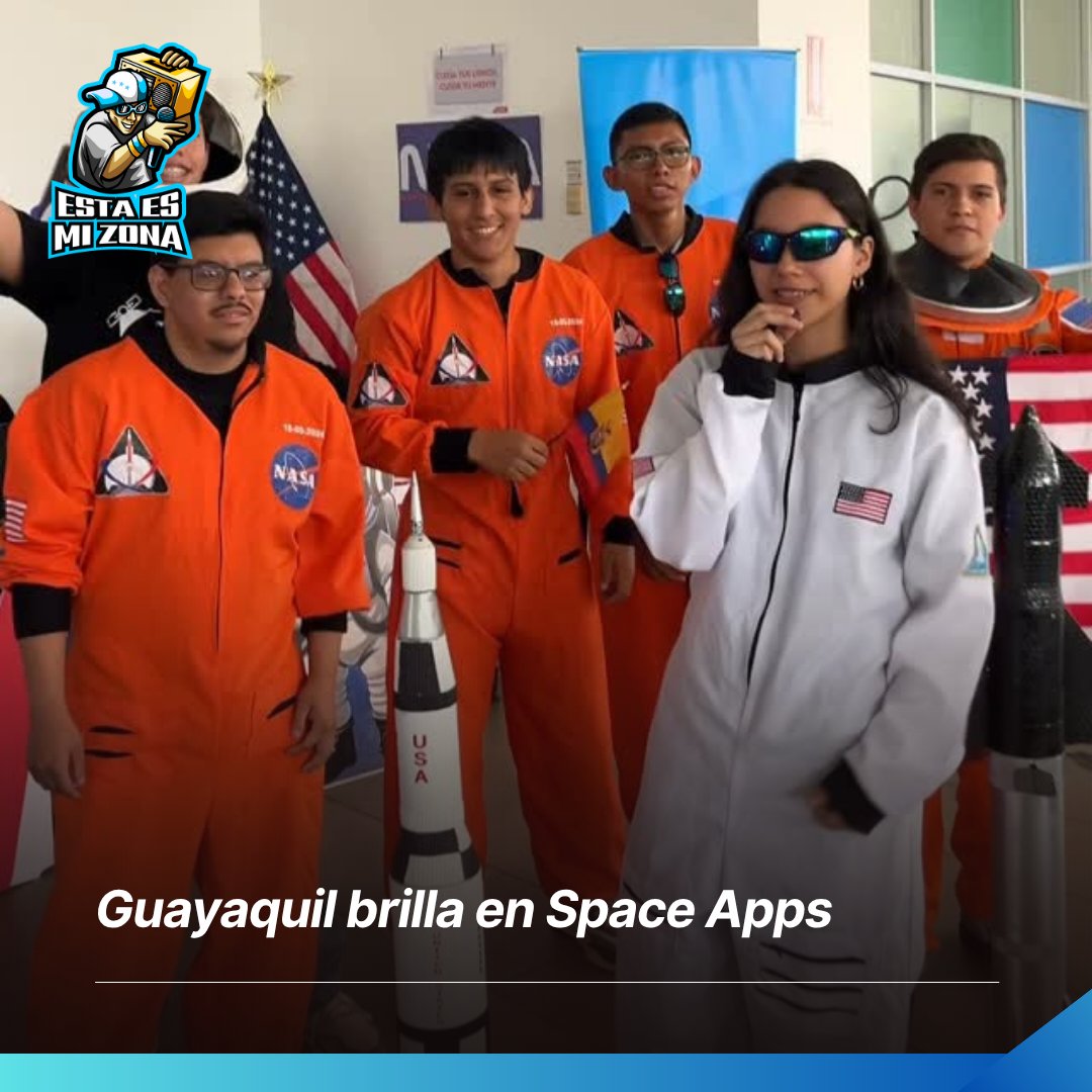 estaesmizonagye's tweet image. NASA Space Apps Guayaquil 2025 reta a jóvenes a resolver desafíos científicos en 48 horas. Los 10 equipos ganadores avanzan a la fase global. #GuayaquilSeRespeta #InnovaciónCientífica #NASAChallenge @aquilesalvarez @alcaldiagye