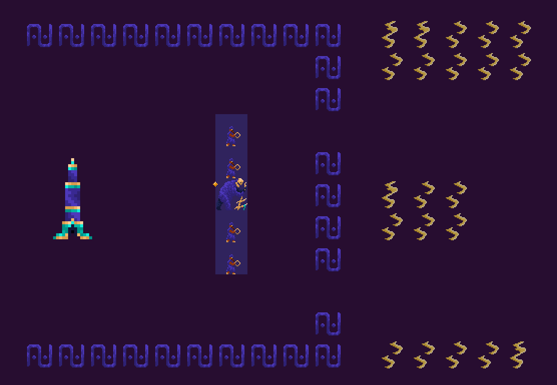 Ulfsire's tweet image. doing all the initial wall tiles, I think for a lot of them verisimilitude can be abandoned for something more glyph-like