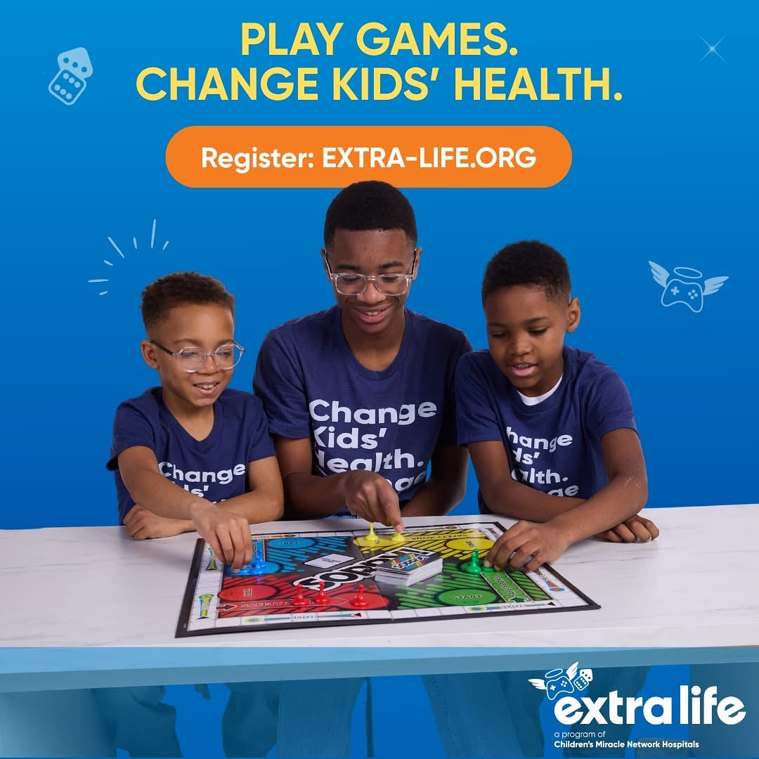 ExtraLifeSTL's tweet photo. 🎮 Game for Good! Join Extra Life to support St. Louis kids’ hospitals by doing what you love—playing games.

✅ Sign up
✅ Pick your hospital
✅ Fundraise through gaming

🕹️ Every dollar helps kids get the care they deserve.
👉 https://t.co/MUHFPDlvwG https://t.co/xdhaFx7w7Z