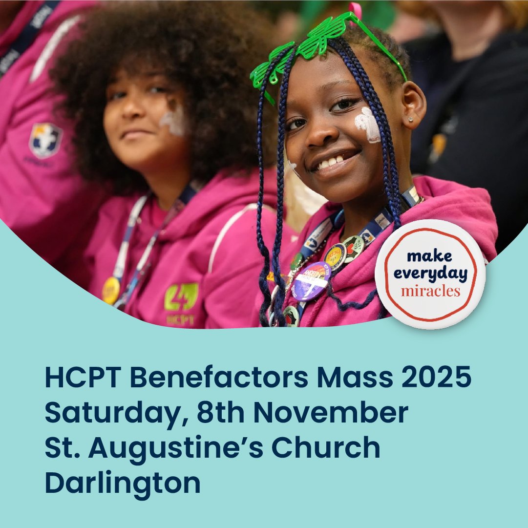 On Saturday, 8th November, at 10.00am, HCPT will be holding a Benefactors Mass at St. Augustine's Roman Catholic Church, Darlington.

We'll be remembering all those who support our pilgrimages to Lourdes. All are welcome!