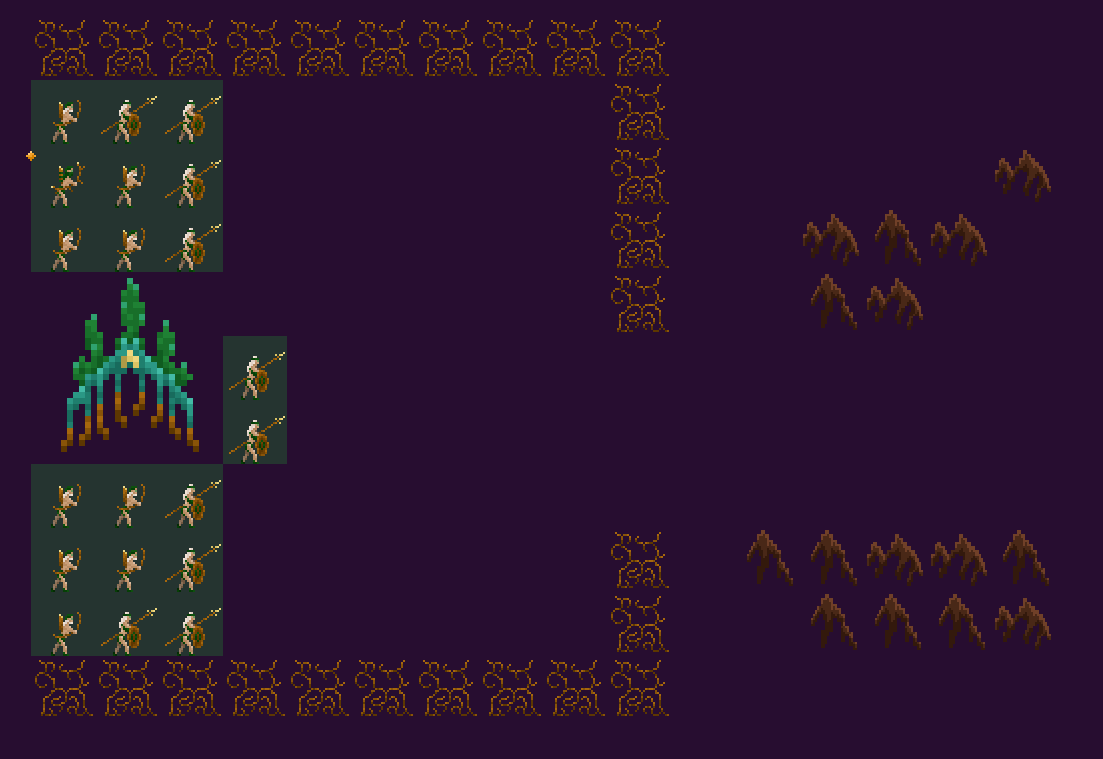 Ulfsire's tweet image. doing all the initial wall tiles, I think for a lot of them verisimilitude can be abandoned for something more glyph-like