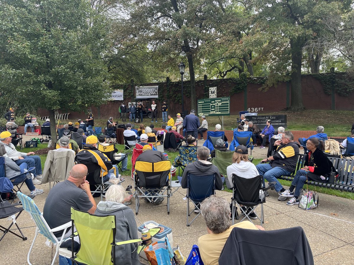 Love this. This year’s Game 7 Gang. For those who aren’t familiar, Pirates fans gather every year at the Forbes Field wall in Oakland to celebrate Bill Mazeroski’s iconic home run by listening to the radio broadcast.