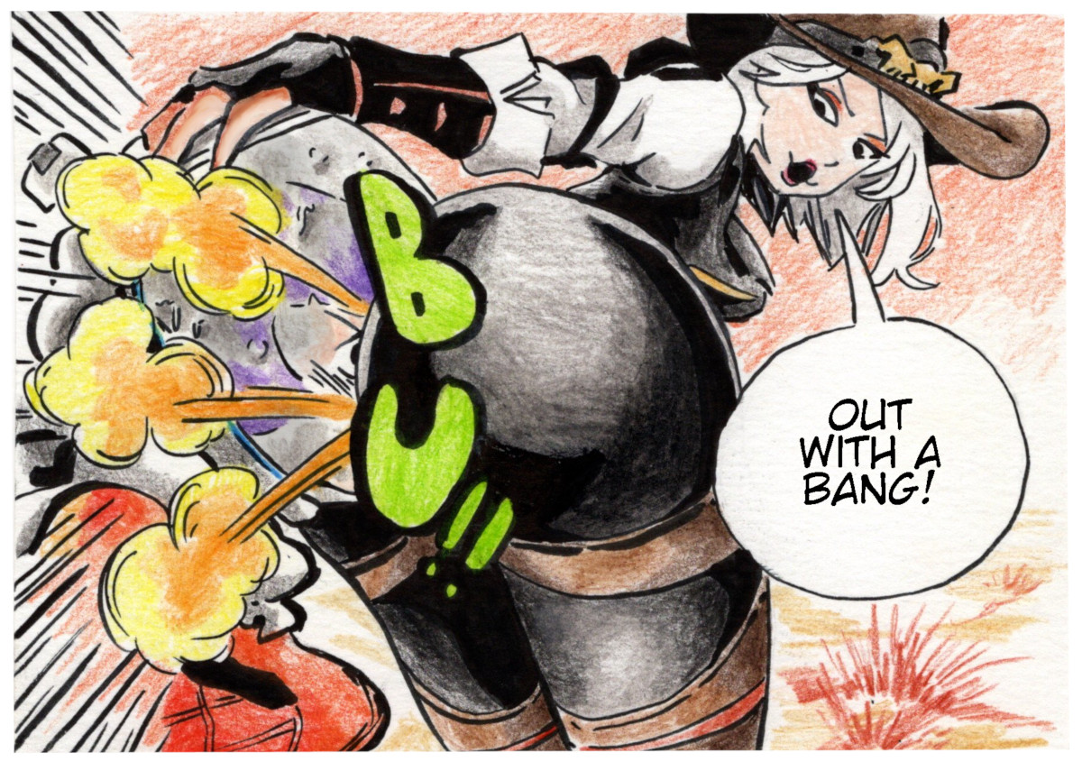 (Commission) Ashe farting in Juno's face, fogging up her helmet in the process. Must be still mad about the old missile build in Stadium.

And don't miss out, for the Thanksgiving month of November, everyone on commission tiers will get a free bonus sketch commission.