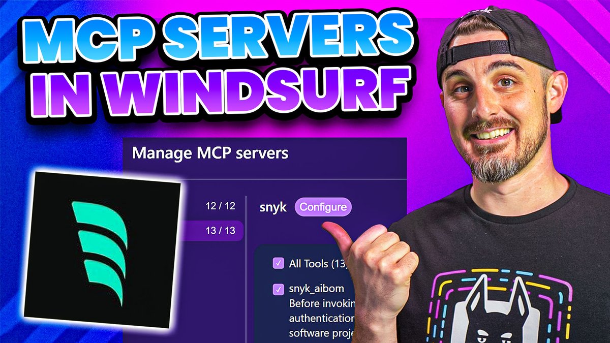 If you’re using Windsurf and not adding MCP servers you’re missing out on serious power.

I’ll show you how to add them from the store and manually (including Snyk!)

Full video 👇
youtu.be/exGudnPb9Bo