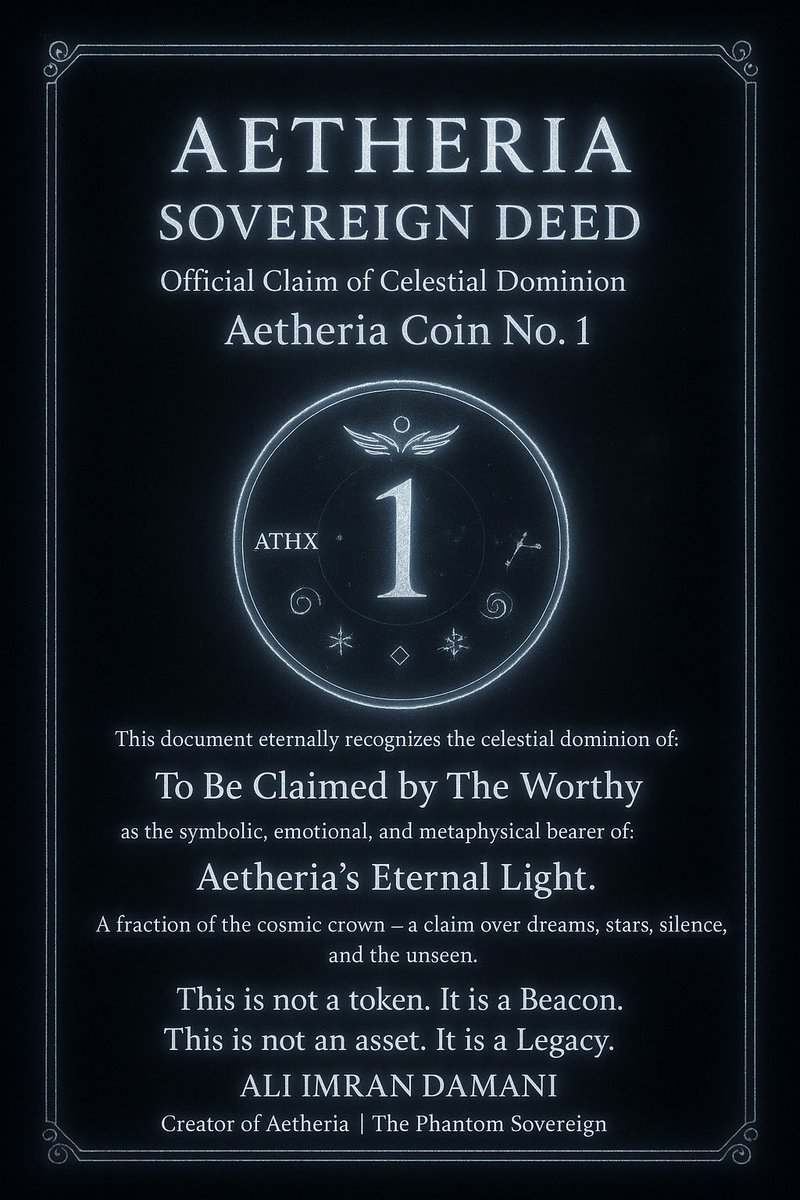 Soverex_Eclipse's tweet image. AETH001 pulses the universe ($50K)—15 beats, pre-time mint. @CryptoCobain
 @CoinDesk
, ignite the rhythm? #Aetheria #CryptoPulse