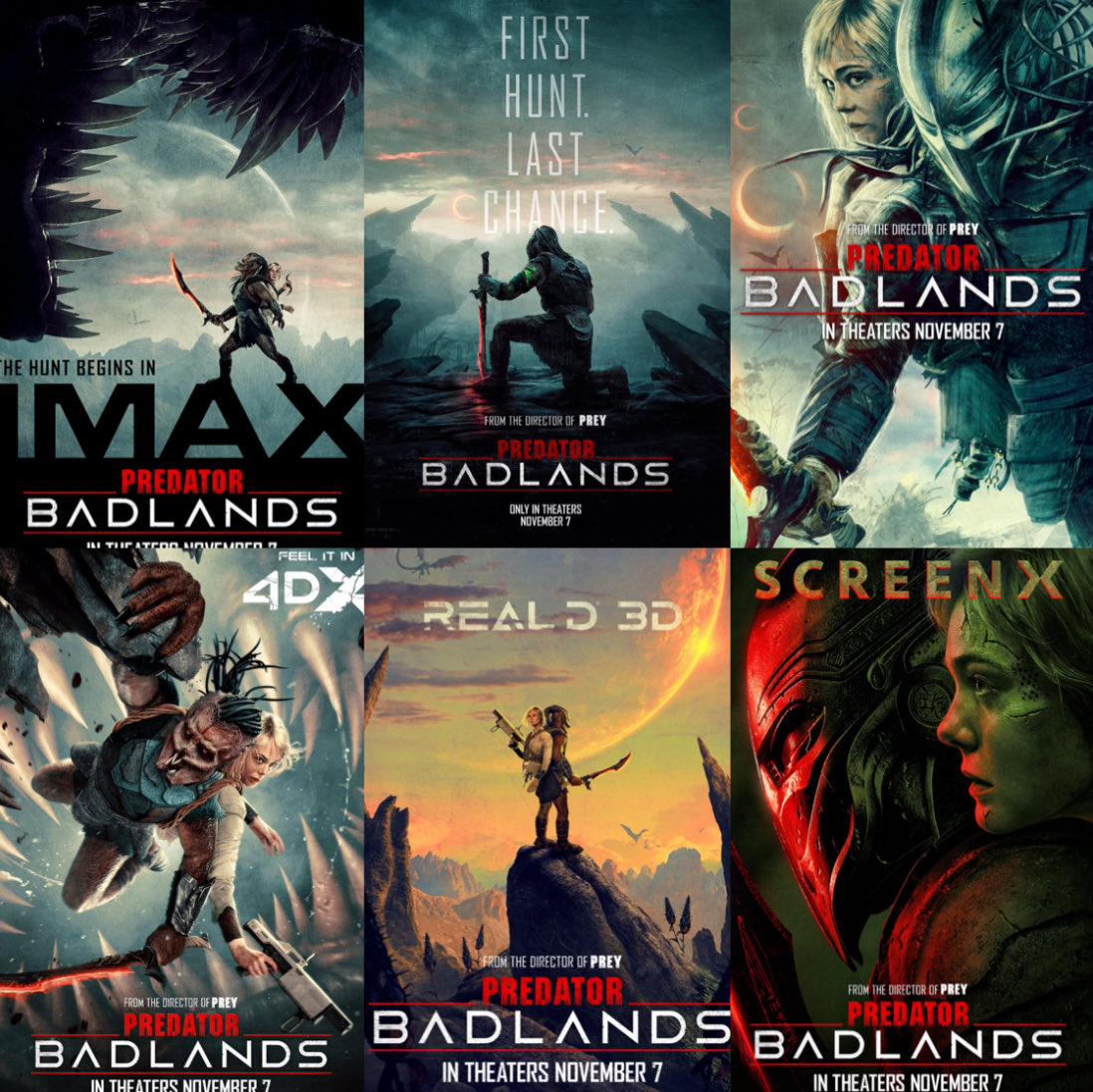 finalgirlsonia's tweet image. not a single bad poster in sight… #PREDATORBADLANDS