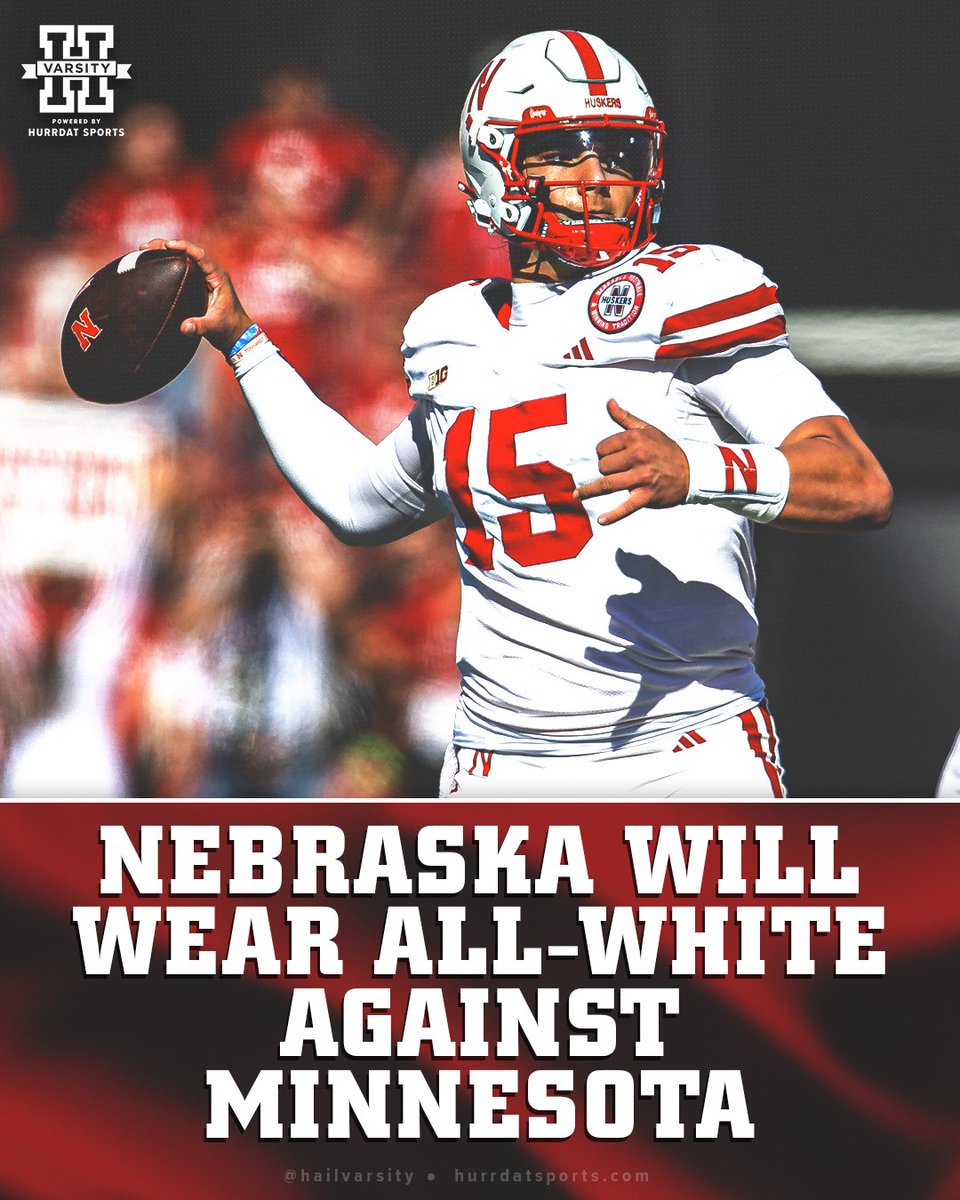 Nebraska will wear all-white uniforms against Minnesota on Friday, Matt Rhule confirms.

Rhule said Dylan Raiola approached him about wearing it, wanting to redeem their poor performance last season in a 56-7 loss to Indiana.