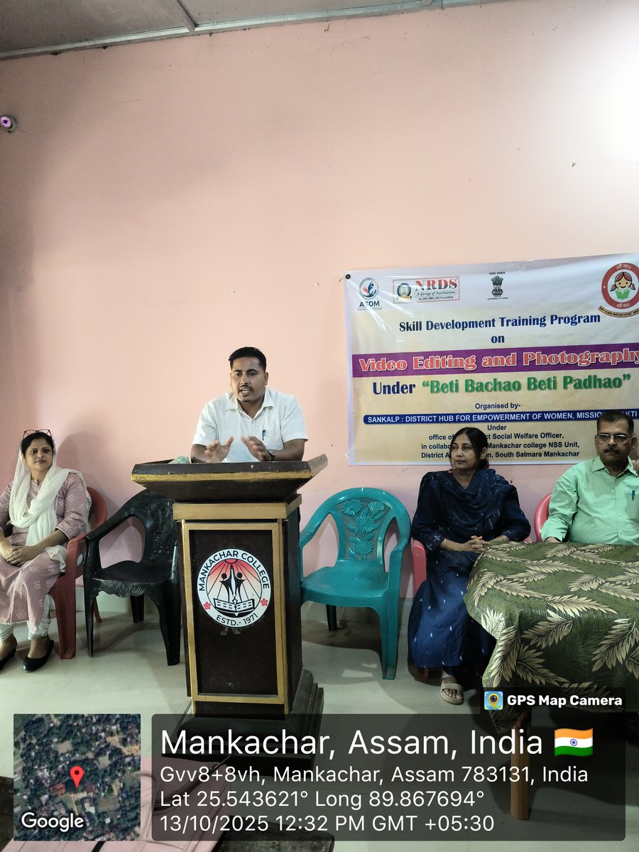 Mankachar_Nss's tweet image. One Month Skills Development Training Program on "Video Editing and Photography" only for girls under "Beti Bachao Beti Padhao" scheme organised by District Administration, In collaboration with MANKACHAR COLLEGE NSS UNIT today. @_NSSIndia @nss_rdguwahati @GorlosaNandita