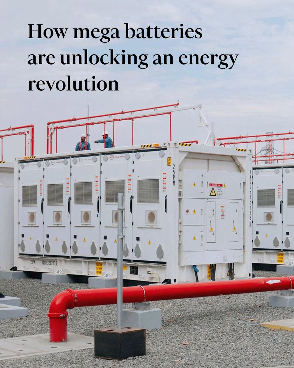 FT's tweet image. California has become ground zero for the battery storage revolution, but the example is being followed all over the world. on.ft.com/4h6cFgV