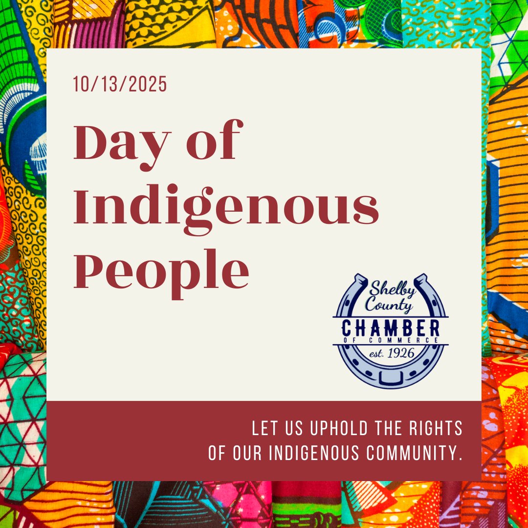🌿 Today, we honor and celebrate the rich history, culture, and contributions of Indigenous peoples. Let’s learn, reflect, and work towards a more inclusive future. ❤️🤎 #IndigenousPeoplesDay #ShelbyCounty #HonorIndigenousCultures #RespectAndUnity