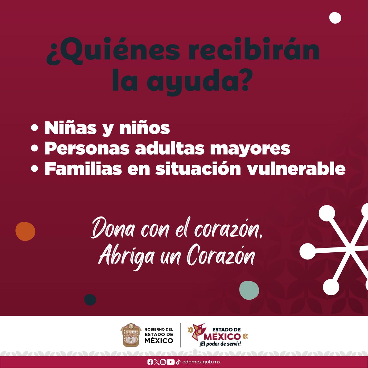 CAEM_EDOMEX's tweet image. ¡Súmate a la campaña #AbrigaUnCorazón!
El @Edomex, a través de la @JAP_EdoMex, te invita a la recolección de cobijas y ropa abrigadora para apoyar a familias en comunidades de frío intenso. Conoce cómo puedes aportar. Dona con el corazón.
#ElPoderDeServir