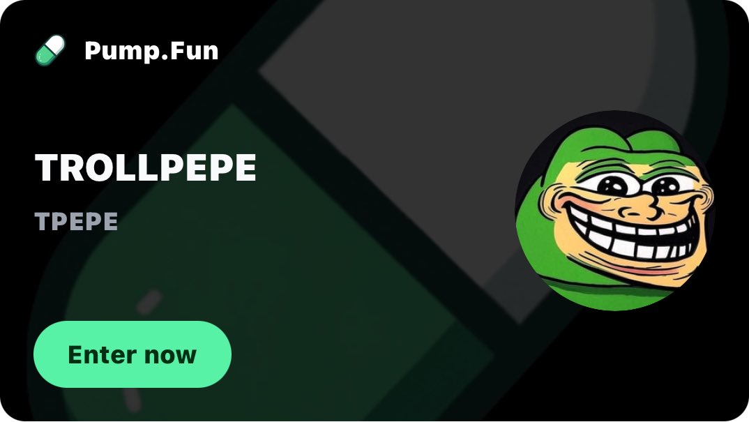 pepetroll42069's tweet image. $PEPE + $TROLL = $TPEPE 

join.pump.fun/HSag/rr0fcr20