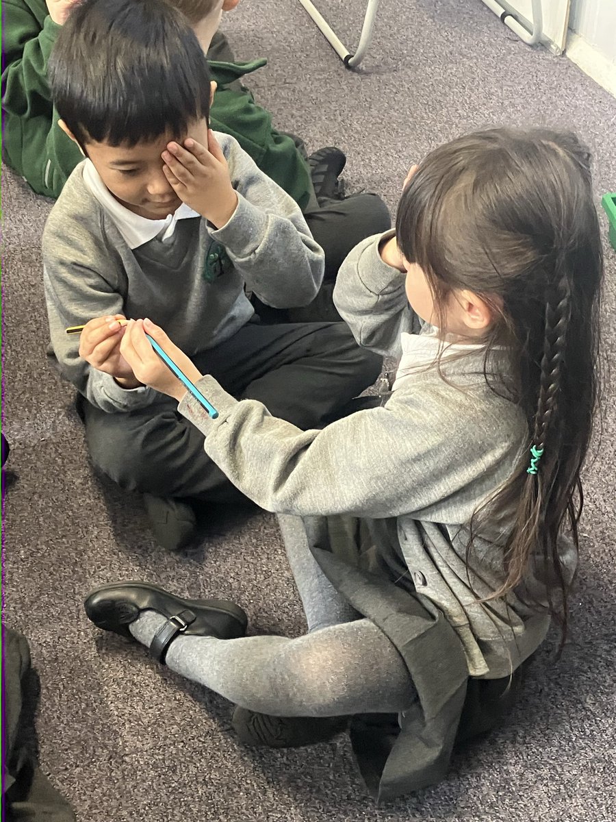 ManorParkSchSM1's tweet image. In Science today, Year 1 have been investigating why we have two eyes. We conducted some exciting experiments to judge whether it was easier to do the tasks with both eyes open or just one! 👁️🕵️ #MPPAscience #WeAreLEO