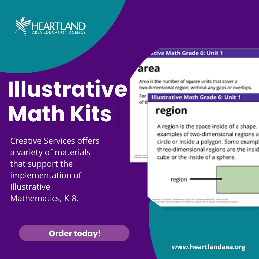 HeartlandAEA's tweet image. Fully-prepared 🔢➕➖✖️➗ Illustrative Mathematics kits are ready in Creative Services! Support K-8 math with printed materials delivered to your door (if van delivery was purchased).

More info 👉 bit.ly/3WqlokC

#IllustrativeMathematics #CreativeServices