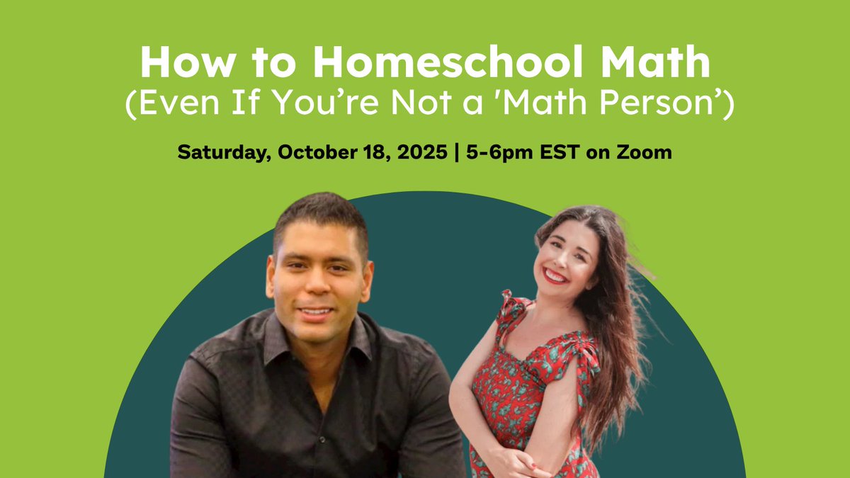 ProdigyGame's tweet image. Not a “math person”? You can still raise one 💡
Join @manisharoses & Prodigy Co-CEO Rohan Mahimker for a free live workshop on how to homeschool math with confidence ✨
🗓️ Oct 18 | 5–6pm EST
🔗 social.prodigygame.com/48t4ucx
#Homeschool #ProdigyMath