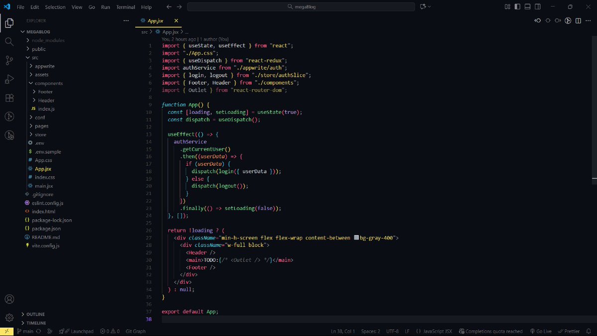 _vedansh_saini's tweet image. ๐ Day 27/100 #100daysofcode
โ
Revised JS (Promises & Async Await)
โ
Appwrite Backend React Project
๐น Database/File Upload/Custom Queries
๐น Configure Redux Toolkit
BUILD BUILD BUILD ๐ฅ๐ฅ๐ฅ
#javascript #reactJS #buildinpublic #letsconnect