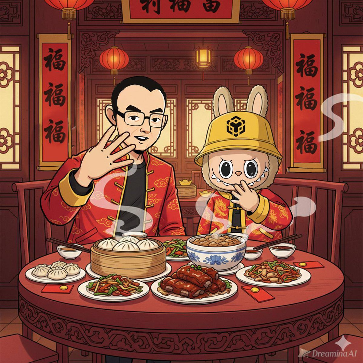 LabubuonBSC4's tweet photo. @cz_binance @BNBCHAIN CZ + 4 + LABUBU + BSC https://t.co/hNwlnpAsHK