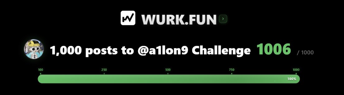 Mission complete: 1,000 posts to <a href="/a1lon9/">alon</a> ✅
Massive thanks to everyone who joined the fun!

Who’s next? 👀
