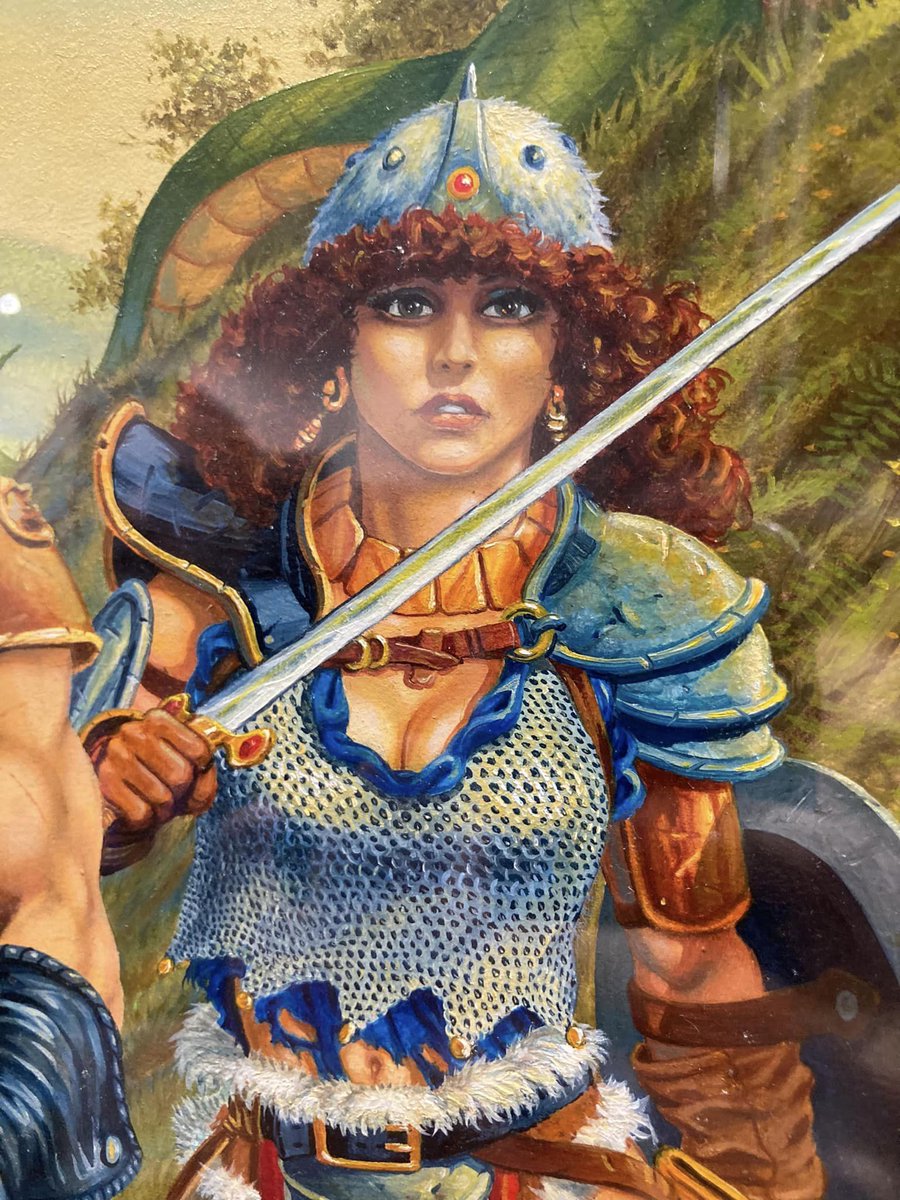 Raistlin, Caramon, and Tika (high detail) from the cover of "Dragons of Spring Dawning" by Larry Elmore (1985)
#Dragonlance #FantasyArt
